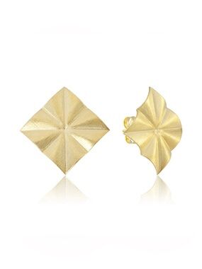 Sheila Fajl Radiance Studs in Brushed 18k Gold